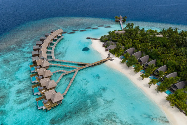 Another aerial view of the island at Kandolhu Maldives.