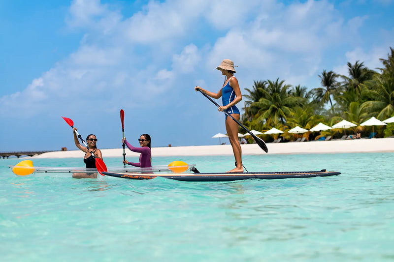 Paddleboarding and kayaking at Niva Velassaru Maldives.