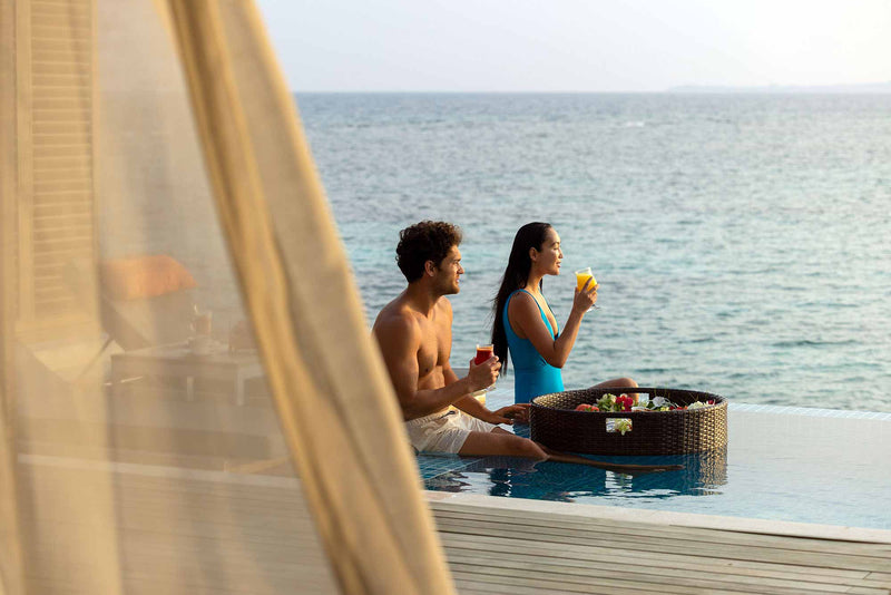 A third view of a Water Villa at Emerald Faarufushi Resort & Spa