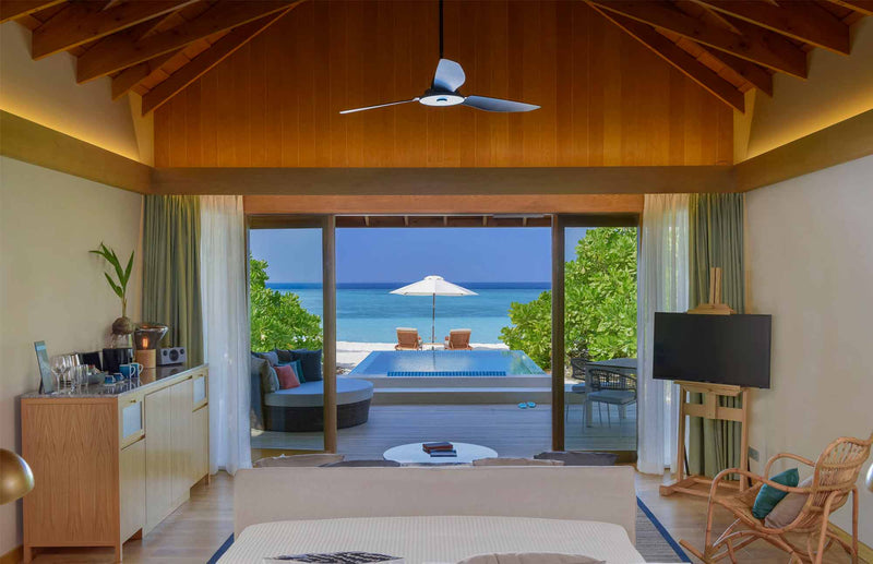 A Beach Villa with Pool at Emerald Faarufushi Resort & Spa