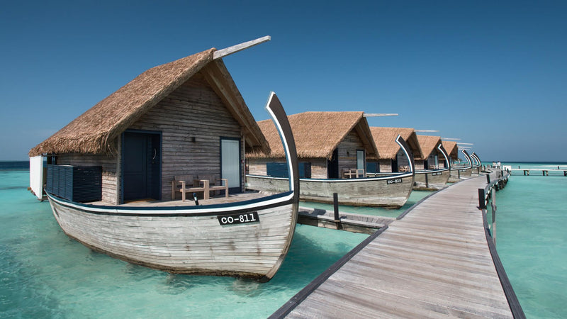 Another view of a Dhoni Water Villa at COMO Cocoa Island.