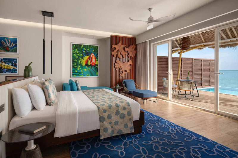 Another view of a Water Villa with Pool at Emerald Maldives Resort & Spa.