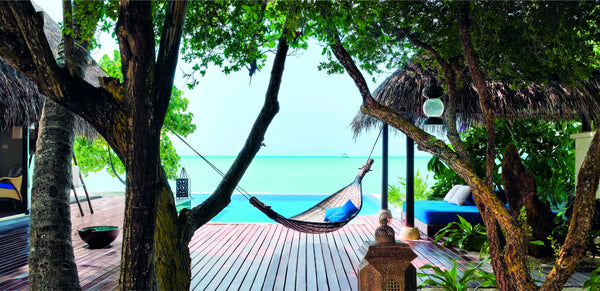 The beachfront at Taj Exotica Resort & Spa, Maldives.