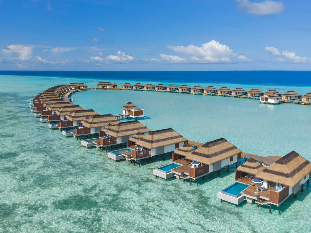An Ocean Pool Villa at Pullman Maldives Maamutaa, over the water with a private pool