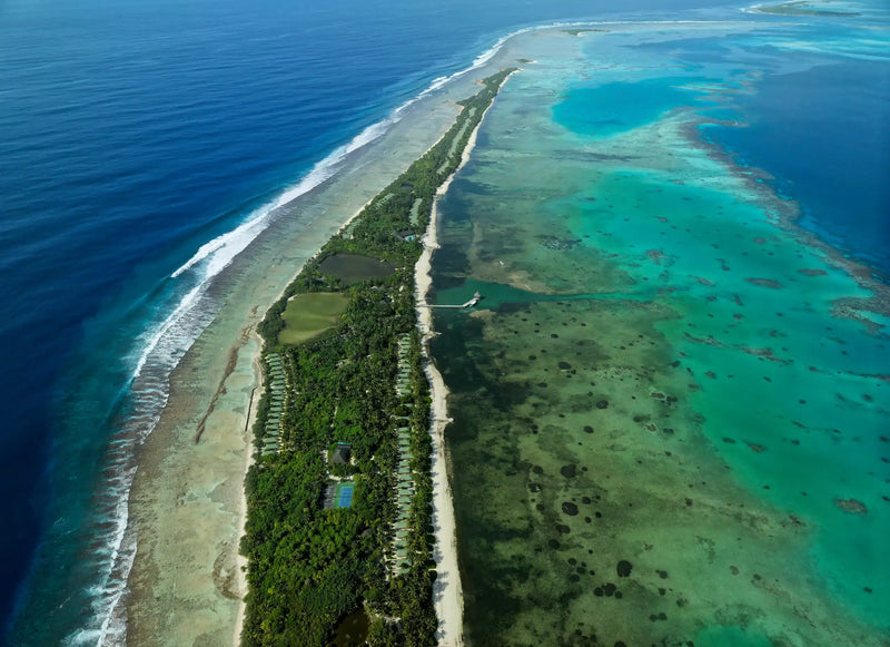 Canareef Resort Maldives seen from the air