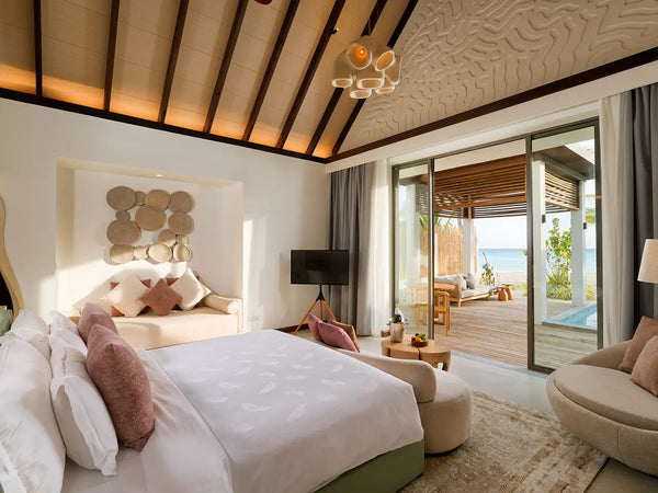 A fourth view of a Beach Pool Villa at Meyyafushi Maldives.