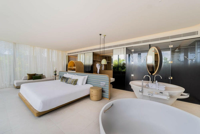 SO/ Maldives Beach Pool Villa interior and ocean-facing space