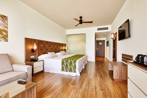 Another view of a double room with direct beach access at Hotel Riu Atoll.