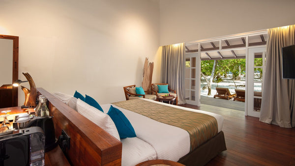 Another view of a Deluxe Beach Villa at Adaaran Select Meedhupparu.