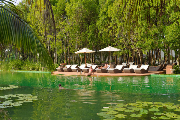 Another view of the saltwater lake at Dreamland Maldives.