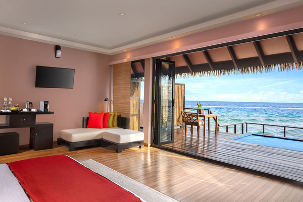 Another view of a Honeymoon Villa with private pool and Jacuzzi at Adaaran Prestige Vadoo.