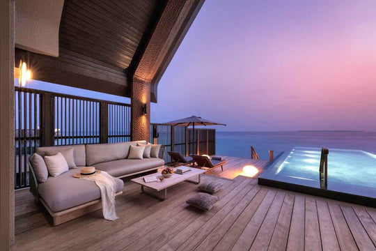 JOALI BEING, Raa Atoll — the sundeck of an Ocean Pool Villa