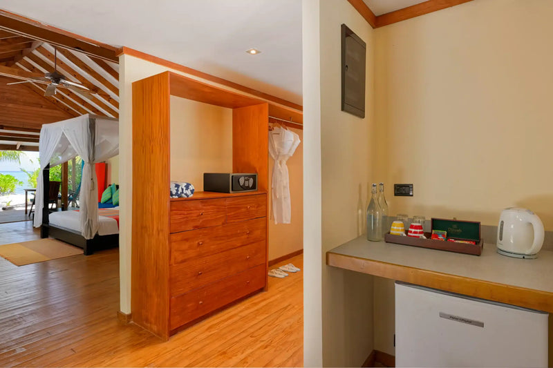 The interior of a villa with a private whirlpool at Canareef Resort Maldives