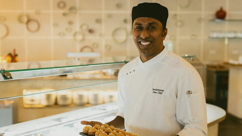 A pastry chef at work at Niva Kurumba Maldives.