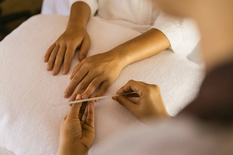 A manicure at the spa at Niva Kurumba Maldives.