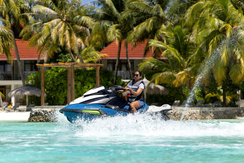 Jet skiing at Niva Kurumba Maldives.