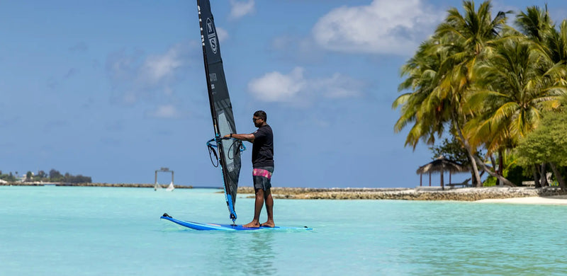 Windsurfing at Niva Kurumba Maldives.