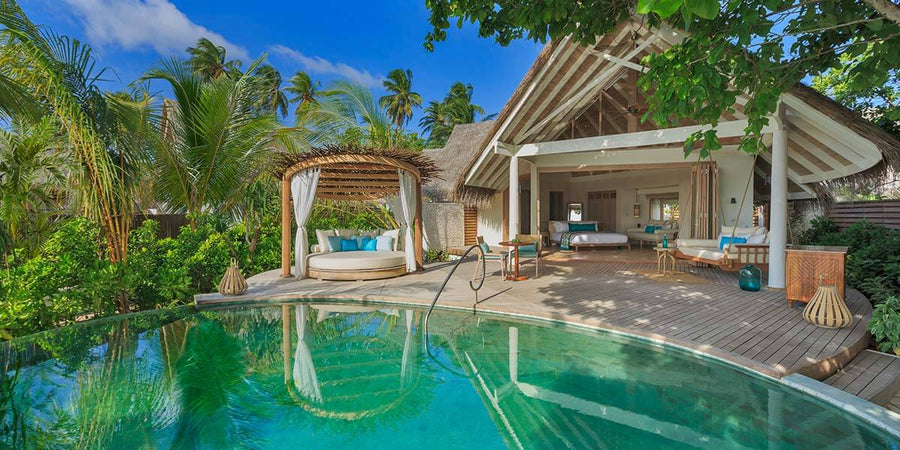 A Beach Pool Villa at Milaidhoo Maldives.