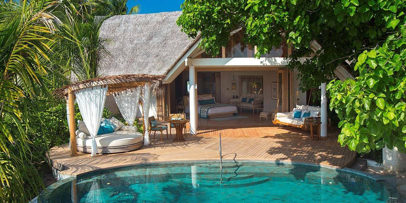 A third view of a Beach Pool Villa at Milaidhoo Maldives.