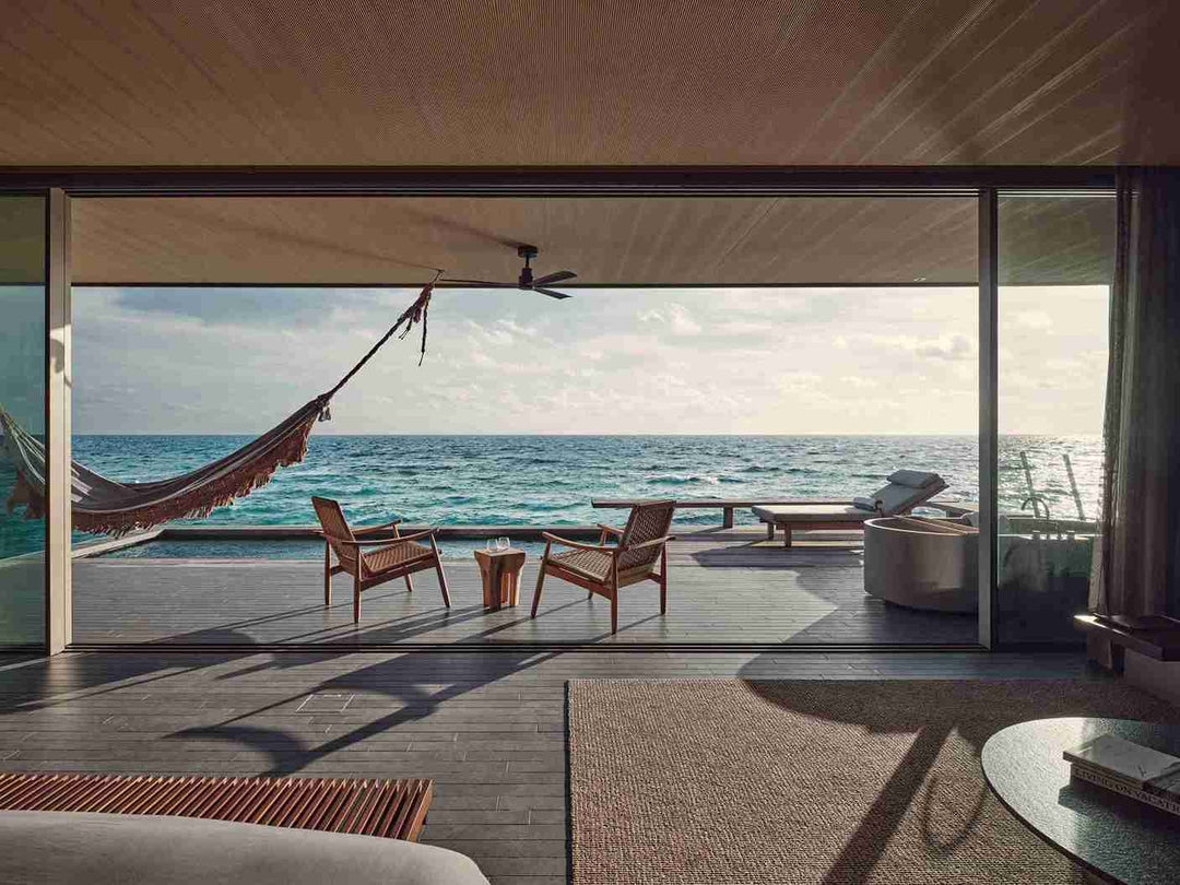 Patina Maldives, Fari Islands — the view from a One Bedroom Water Pool Villa deck