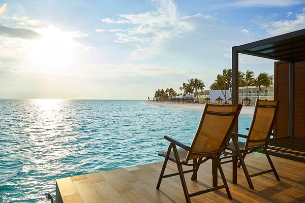 Another view of an overwater Junior Suite at Hotel Riu Atoll.