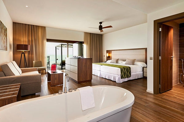 A Superior Junior Suite over the water at Hotel Riu Atoll.