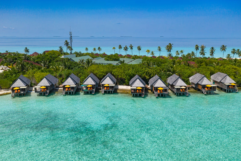 A Semi Water Villa at Dhigufaru Island Resort.