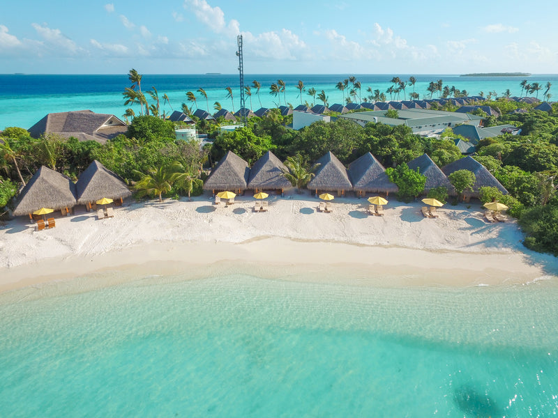 A third view of a Sunrise Beach Villa at Dhigufaru Island Resort.