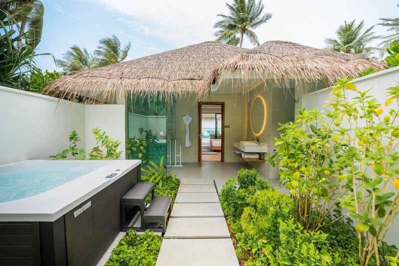 A fourth view of a Sunset Beach Villa with Pool at Nova Maldives