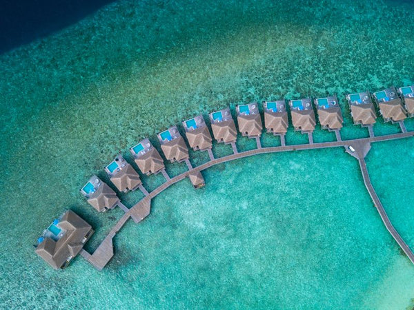 An Overwater Pool Villa at Dusit Thani Maldives.