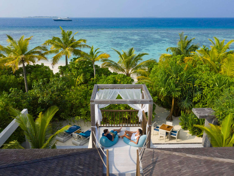 Another view of a Beach Pool Villa Deluxe at Kuredhivaru Resort & Spa Maldives.