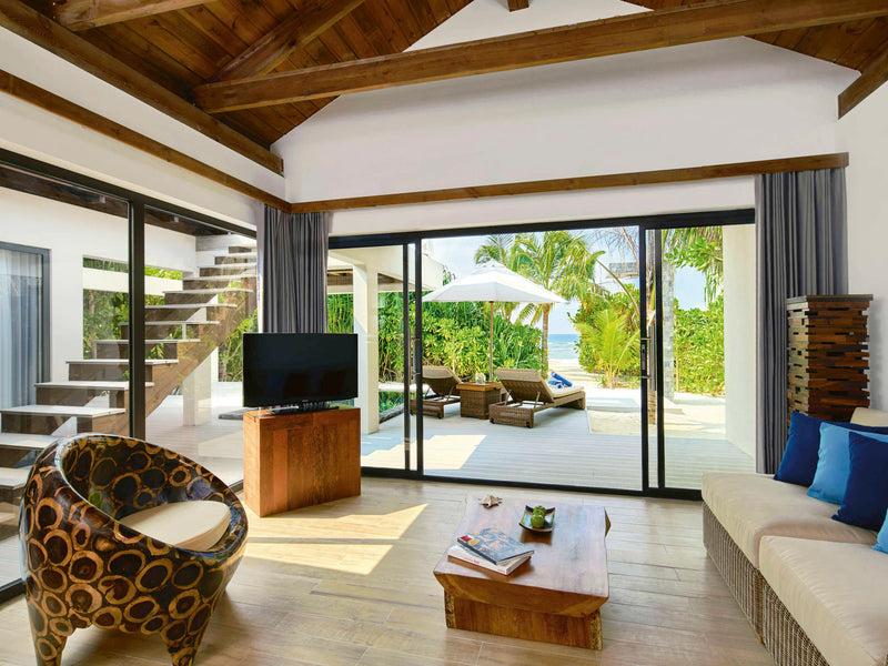Another view of a Beach Pool Villa Sunset at Kuredhivaru Resort & Spa Maldives.