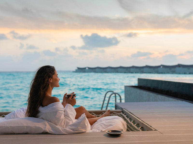 An Overwater Pool Villa Lagoon at Kuredhivaru Resort & Spa Maldives.