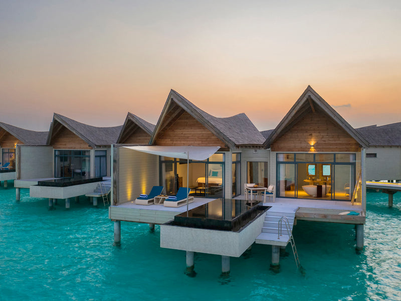 Another view of an Overwater Pool Villa Lagoon at Kuredhivaru Resort & Spa Maldives.