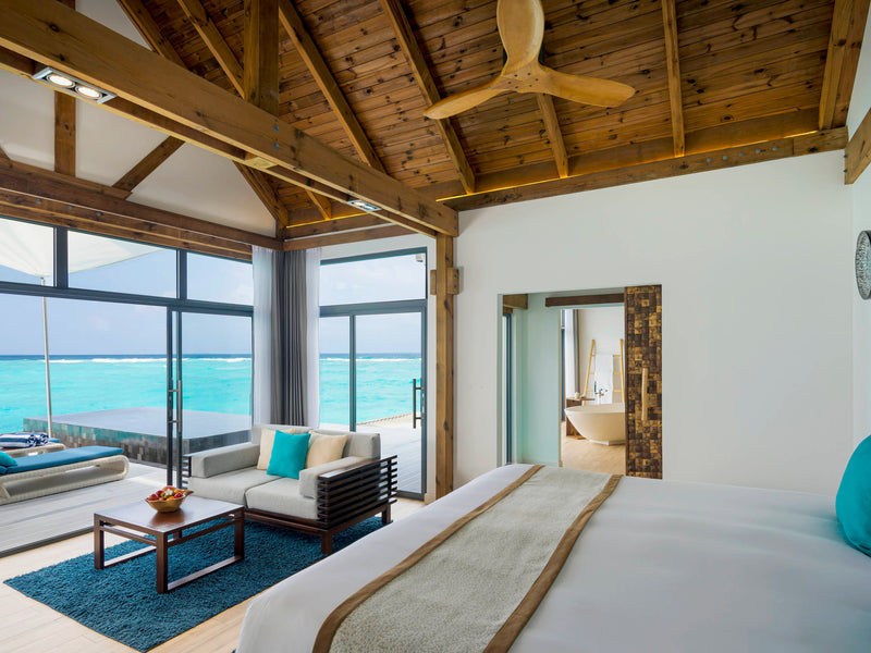 Another view of an Overwater Pool Villa Sunrise at Kuredhivaru Resort & Spa Maldives.