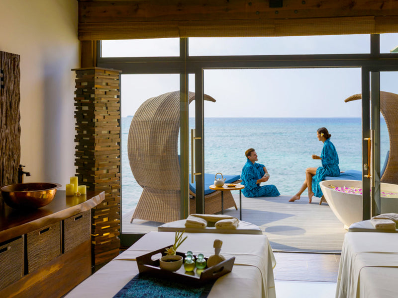 The spa at Kuredhivaru Resort & Spa Maldives.