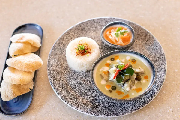 Green curry at Jade, Niva Dhigali Maldives.