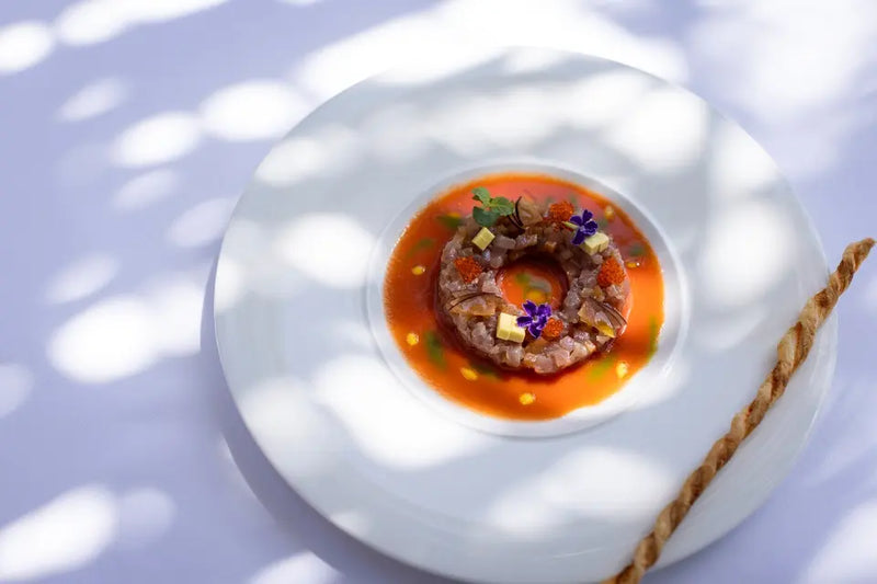 Tuna tartare at Etesian, Niva Velassaru Maldives.