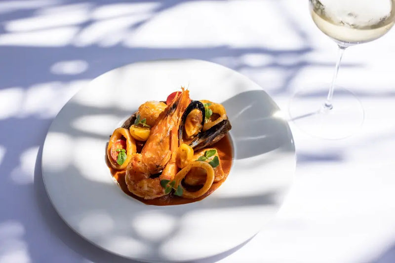 Seafood stew at Etesian, Niva Velassaru Maldives.
