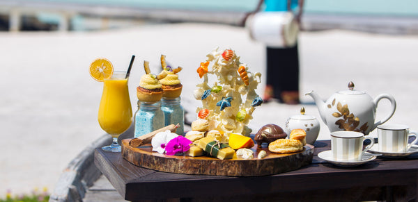 A restaurant at Taj Exotica Resort & Spa, Maldives.
