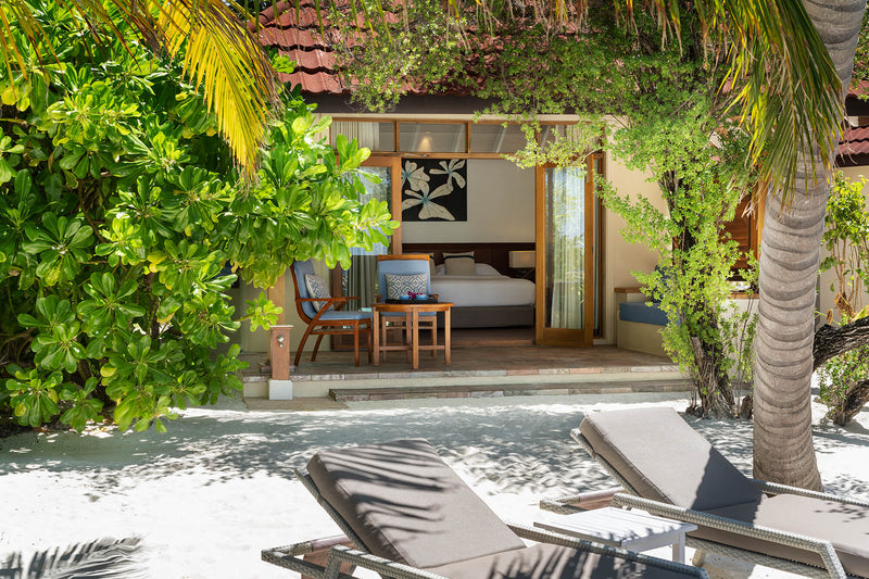A Beachfront Deluxe Bungalow at Niva Kurumba Maldives