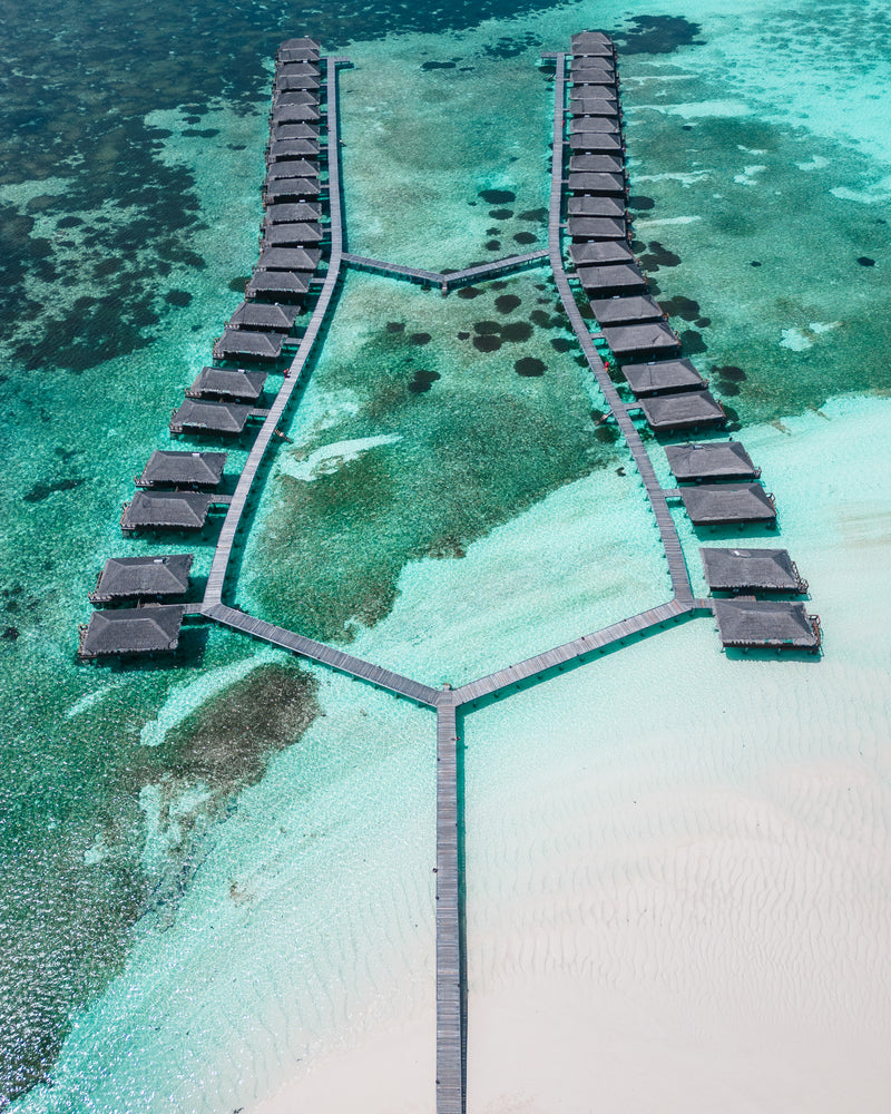 Medhufushi Island Resort from the air.