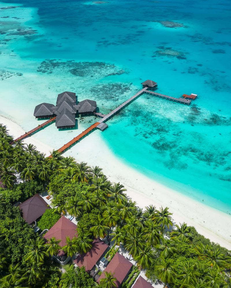 Another aerial view of Medhufushi Island Resort.