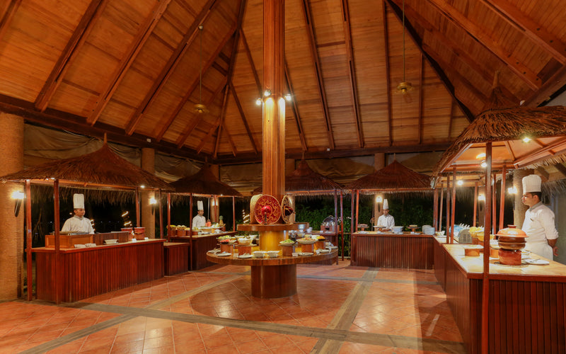 Malaafaiy Restaurant at Medhufushi Island Resort.