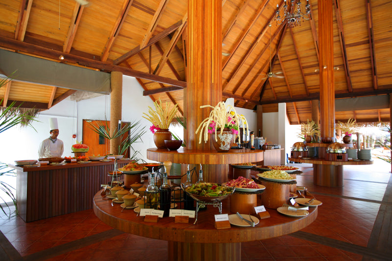 Another view of Malaafaiy Restaurant at Medhufushi Island Resort.