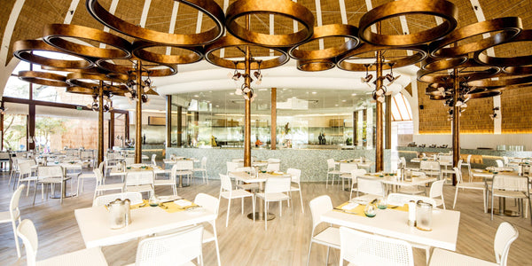 A restaurant at Holiday Inn Resort Kandooma Maldives.