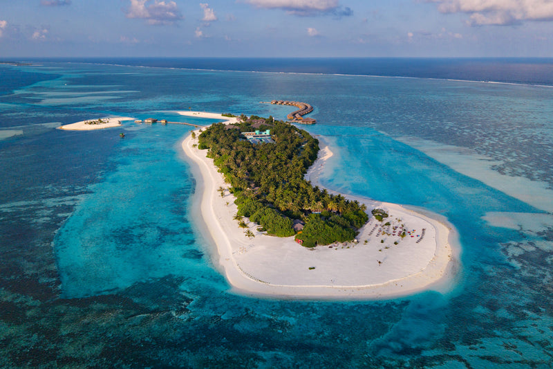 Cocoon Maldives from the air.