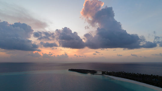 Evening clouds over the sea at ananea Madivaru Maldives