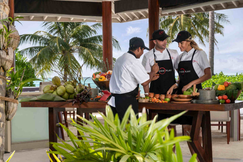 Dish being prepared at Niyama Private Islands