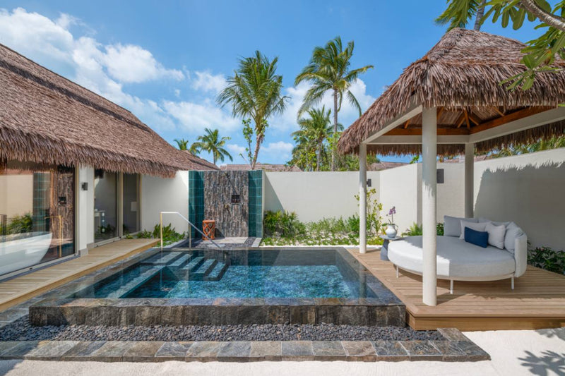 Private pool of a Family Beach Pool Villa at JW Marriott Maldives